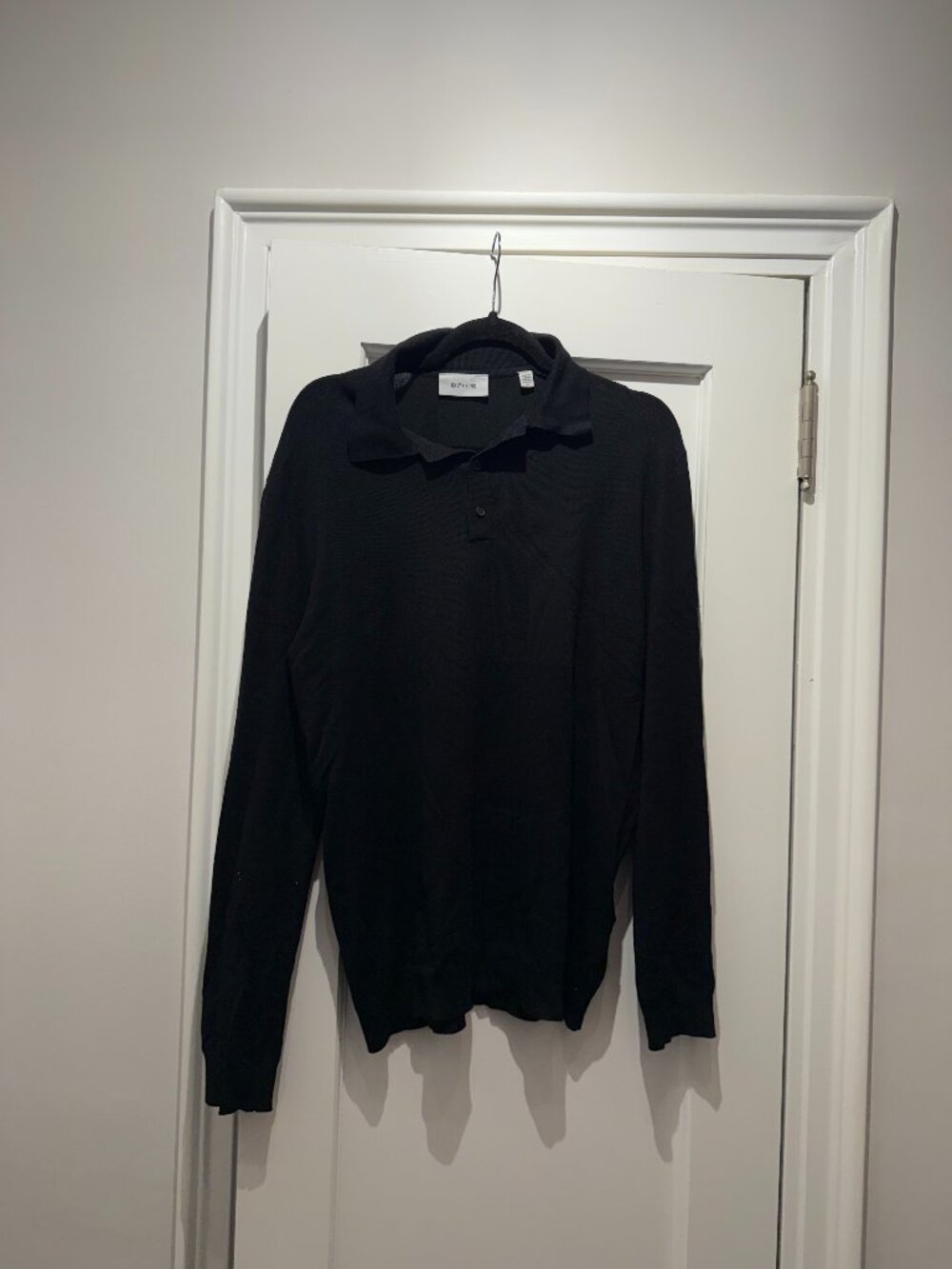 Only & Sons Black Long Sleeve Polo Large